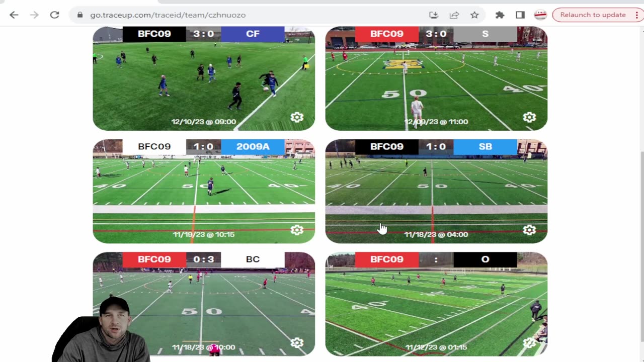 Can My Player Watch Older Teams Games Played Within Our Club? Trace Up Soccer Game Recording.