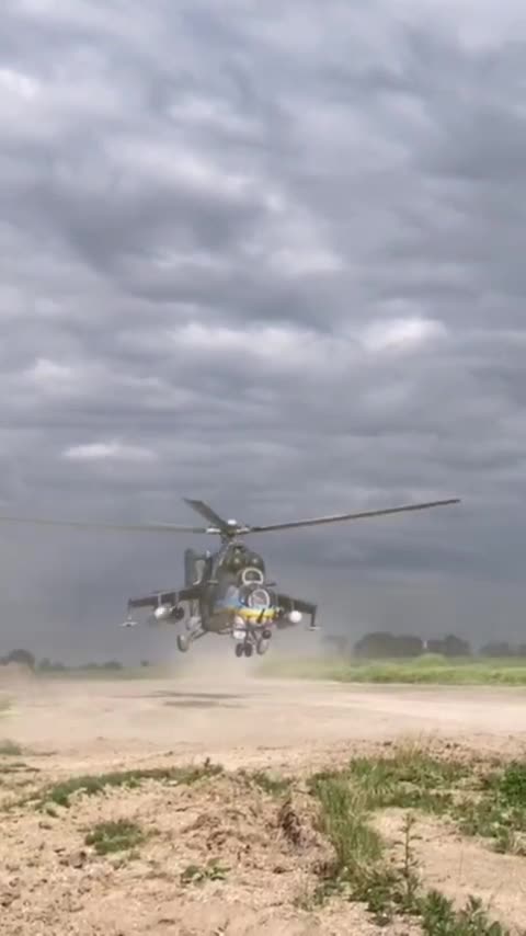 Ukrainian Mi-24V attack helicopter