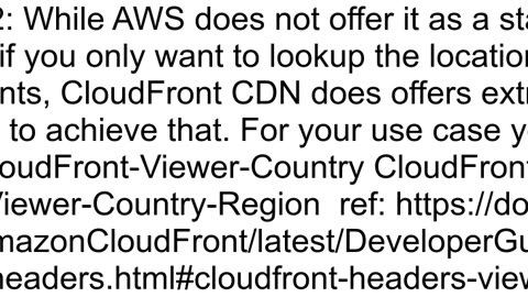 IP address location lookup using AWS Services