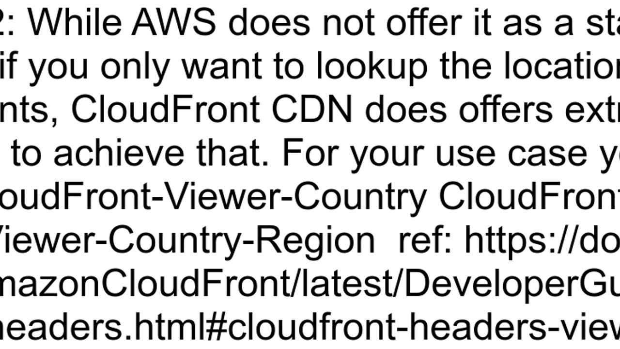 IP address location lookup using AWS Services