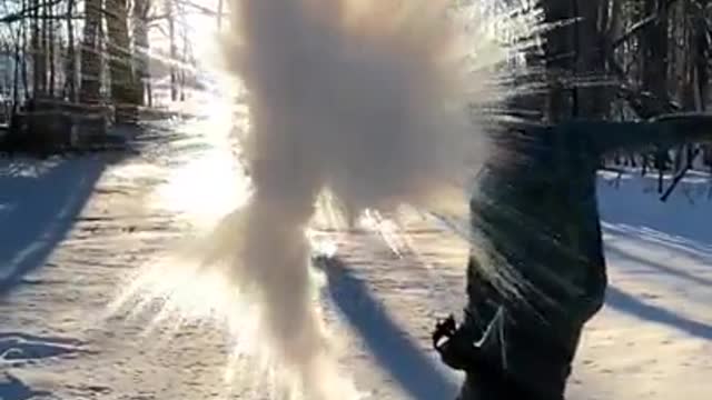 Beautiful water in ice