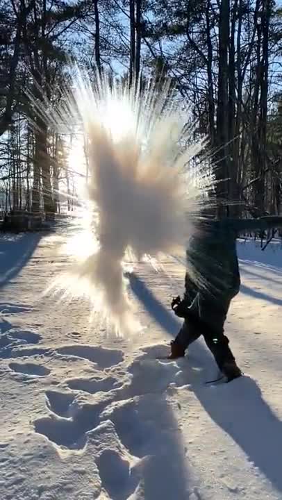Beautiful water in ice