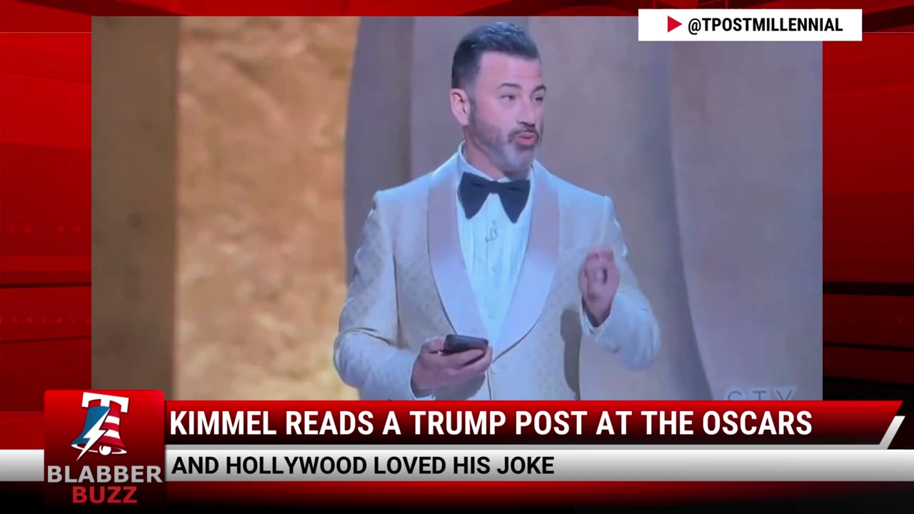 Kimmel Reads A Trump Post At The Oscars