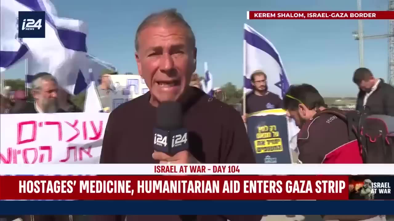 Humanitarian aid and medication are taken into Gaza by hostages