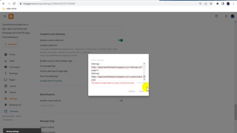 Custom Robots.txt Try Add URL Post Link for Indexing