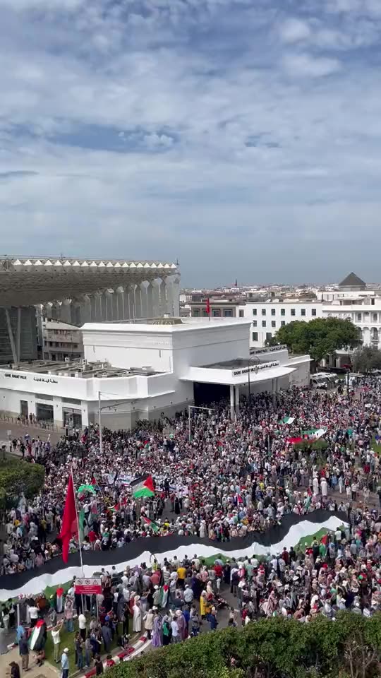 Big demonstration in support of Gaza in the Morocco capital of Rabat -