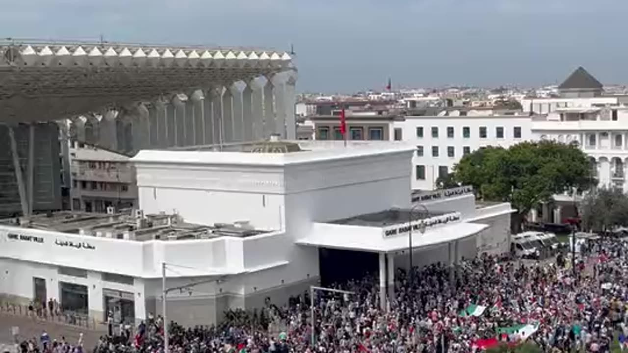 Big demonstration in support of Gaza in the Morocco capital of Rabat -