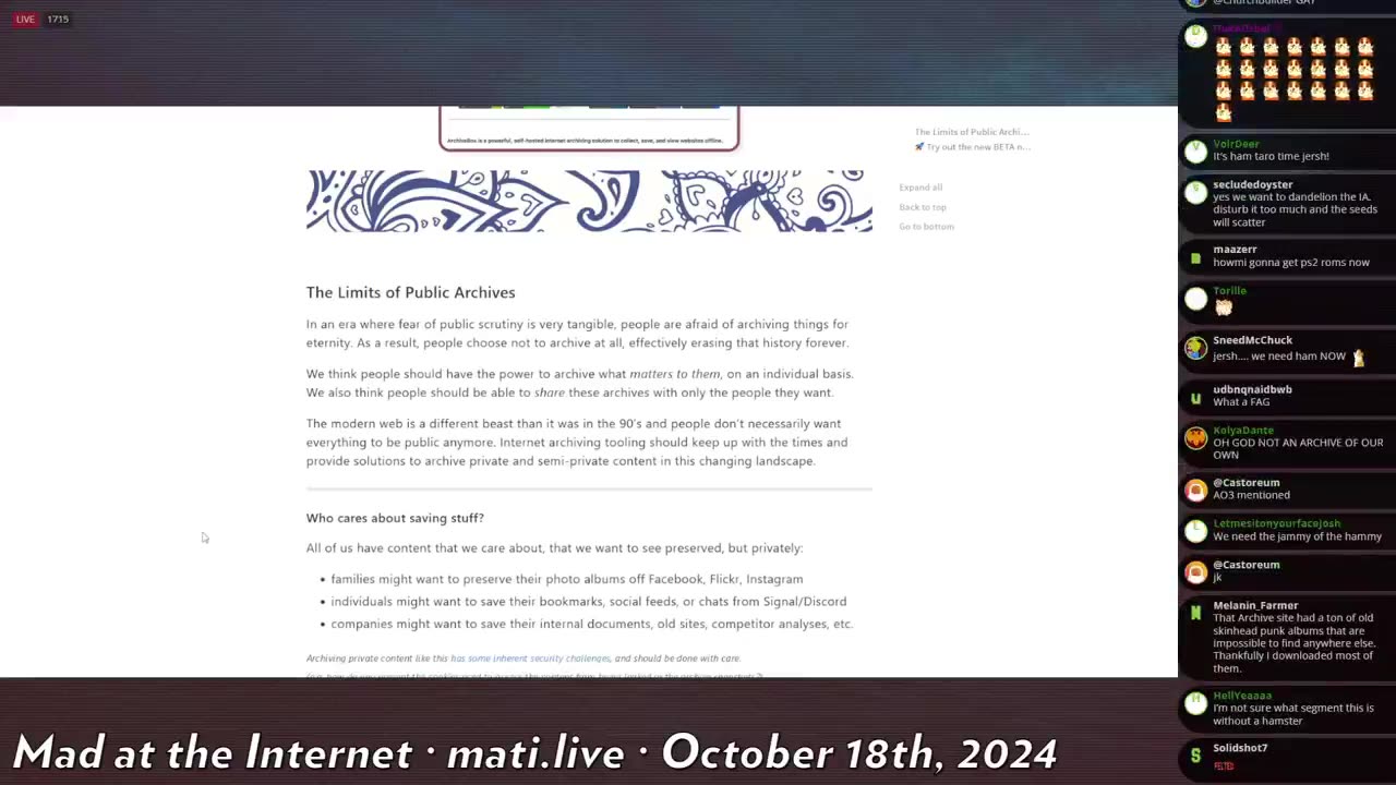 Internet Archive alternatives - Mad at the Internet (October 18, 2024)