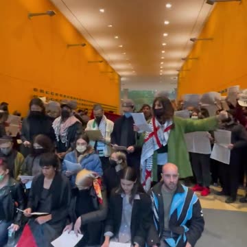 Anti-Israel activists have occupied the HQ of the New York Times.