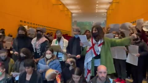 Anti-Israel activists have occupied the HQ of the New York Times.