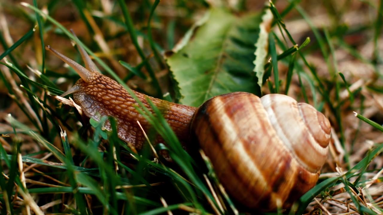 Snail Mollusk Grass video