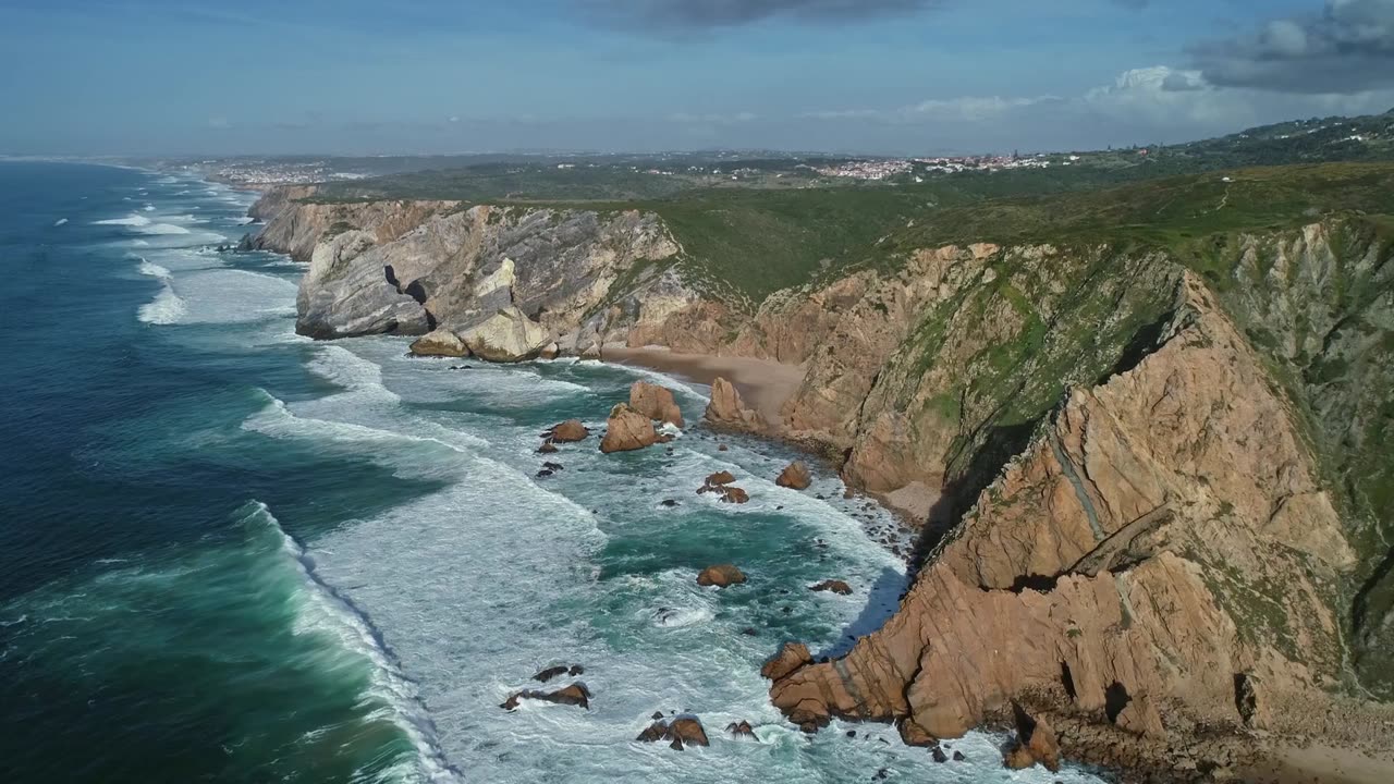 Aerial view of the Atlantic coastt