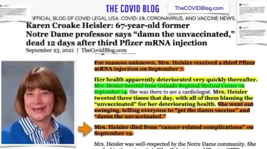 Unvaxxed hating professor dies days after her 3rd pfizer dose