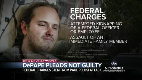 Pelosi attacker pleads not guilty to federal charges