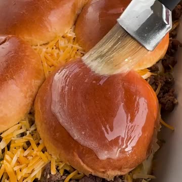 Cheesy Ground Beef Sliders