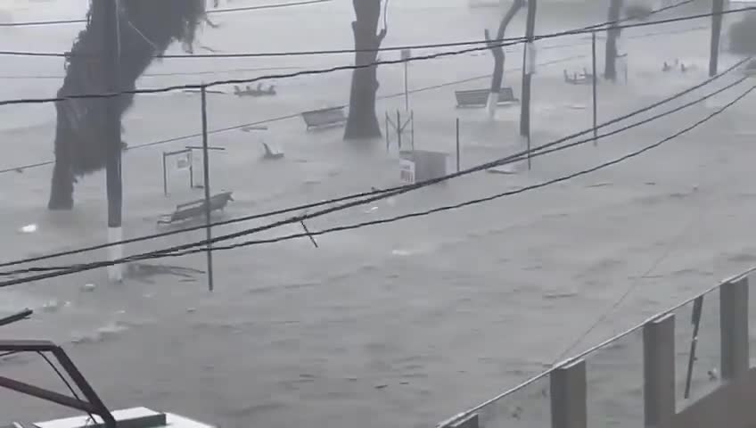 BTL park in Belize City during Hurricane Lisa