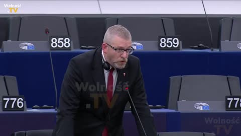 Turn off the MEP's microphone and lecture him about "freedom of speech."