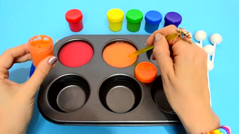 How To Make Frozen Paint with Rainbow Colors Tube