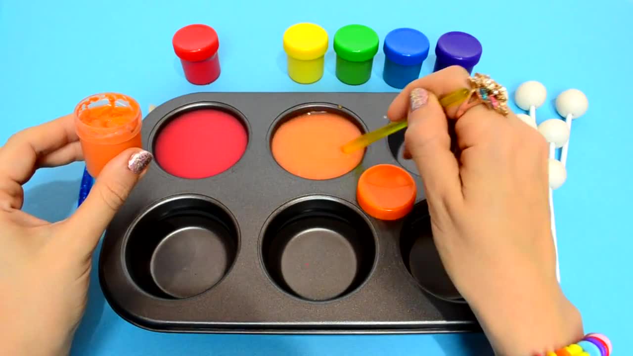 How To Make Frozen Paint with Rainbow Colors Tube