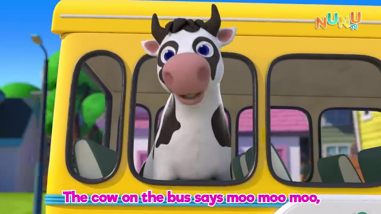 Wheels On The Bus With Animals | Animal Song | Nursery Rhymes & Kids Songs