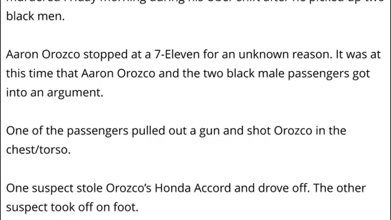 Former Marine Aaron Orozco Carjacked & Killed During Uber Shift - Suspects At Large