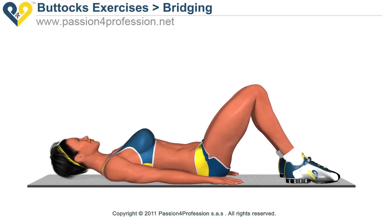 BEST Tone Buttocks exercise - Reduce Buttocks and thigs with Bridging exercise