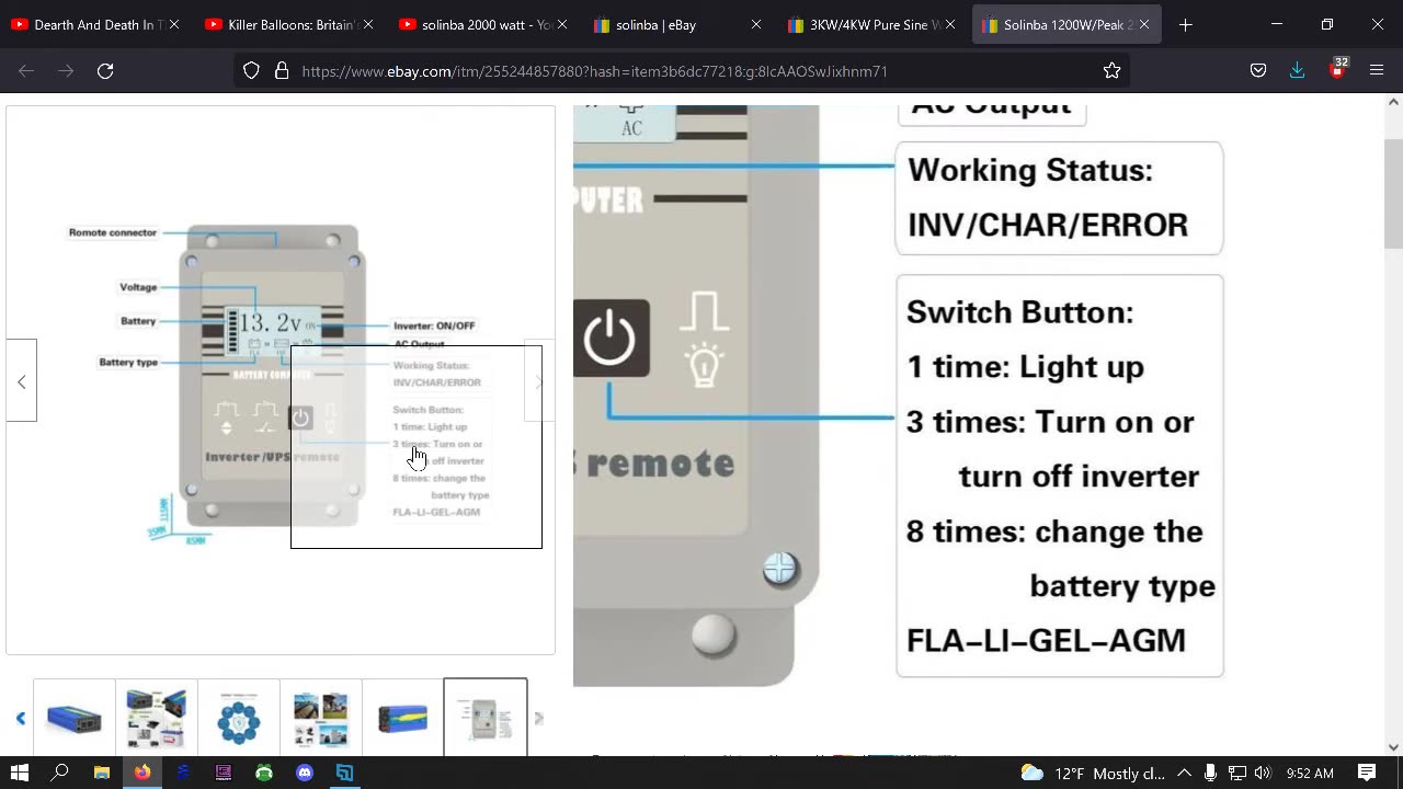 How To Use Solinba Solar Power Inverter Remote Control