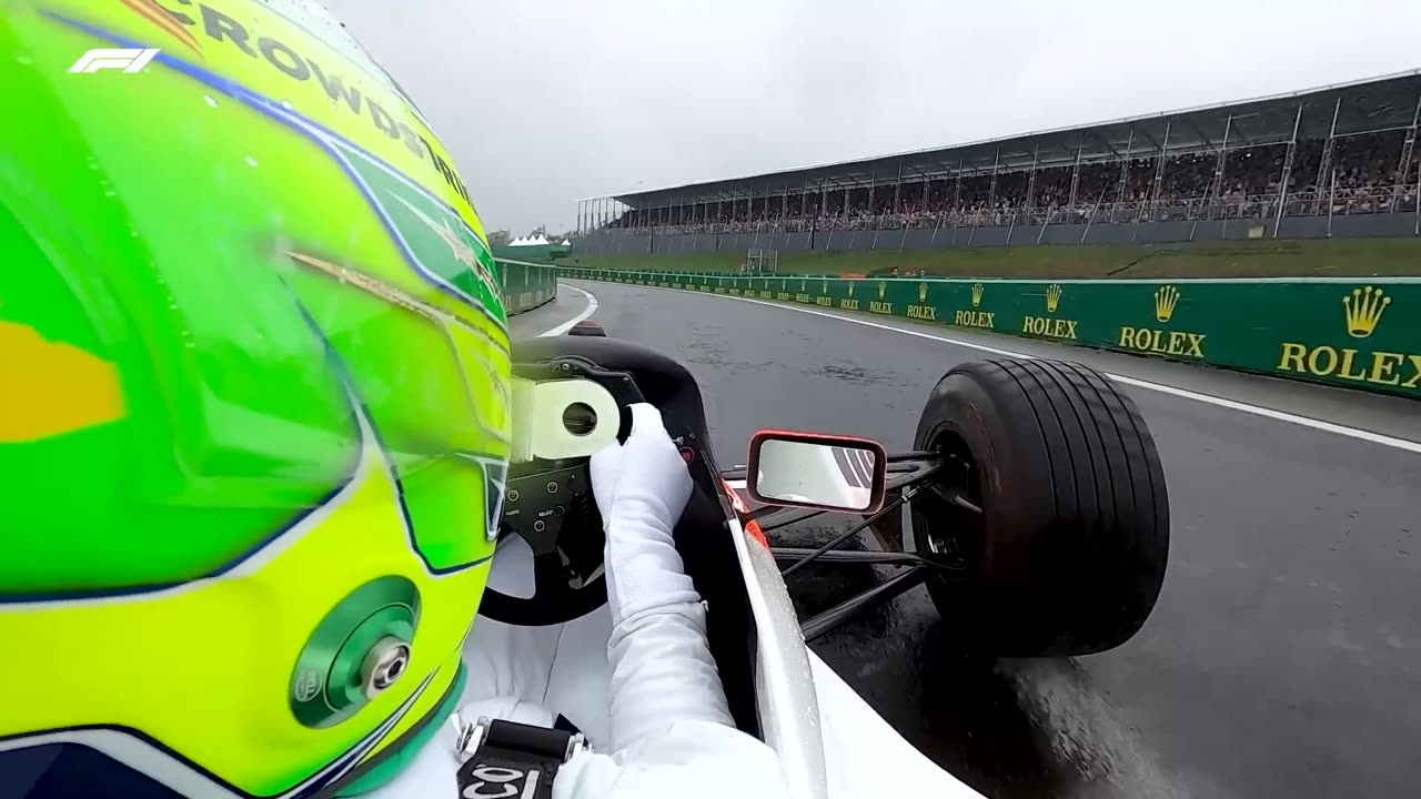 Lewis Hamilton Drives Ayrton Senna's Car 2024 Sao Paulo Grand Prix