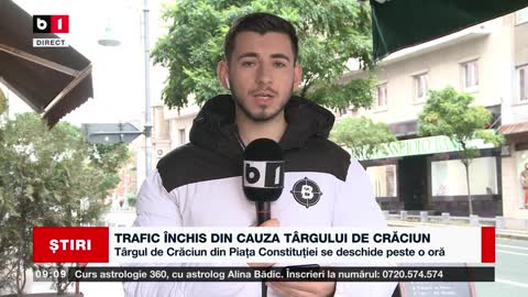 TRAFIC ÎNCHIS ÎN PIAȚA CONSTITUȚIEI DIN CAUZA TÂRGULUI CONSTITUȚIEI_Știri B1_20 nov 2022