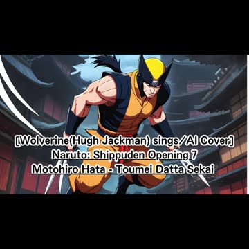 [Wolverine sings/AI Cover] Naruto: Shippuden Opening 7 Motohiro Hata - Tomei datta Sekai
