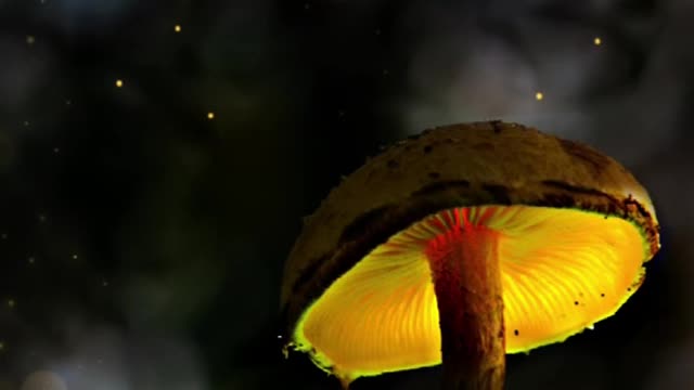 videography of mushrooms growing in the forest is interesting