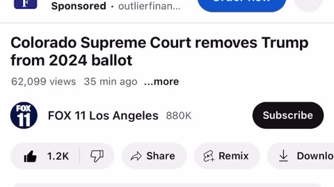 TRUMP DISQUALIFIED IN COLORADO