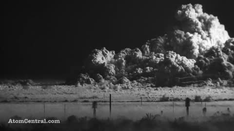 Atomic Bomb blast with shock and effects in HD