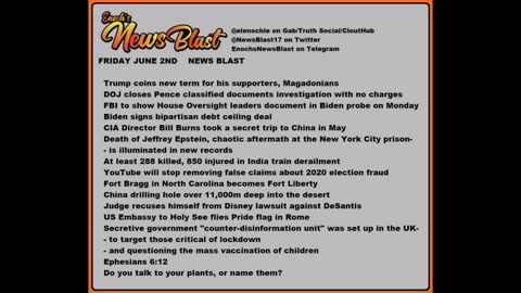 Friday, June 2, 2023 News Blast #Enoch #NewsBlastReading #NBR