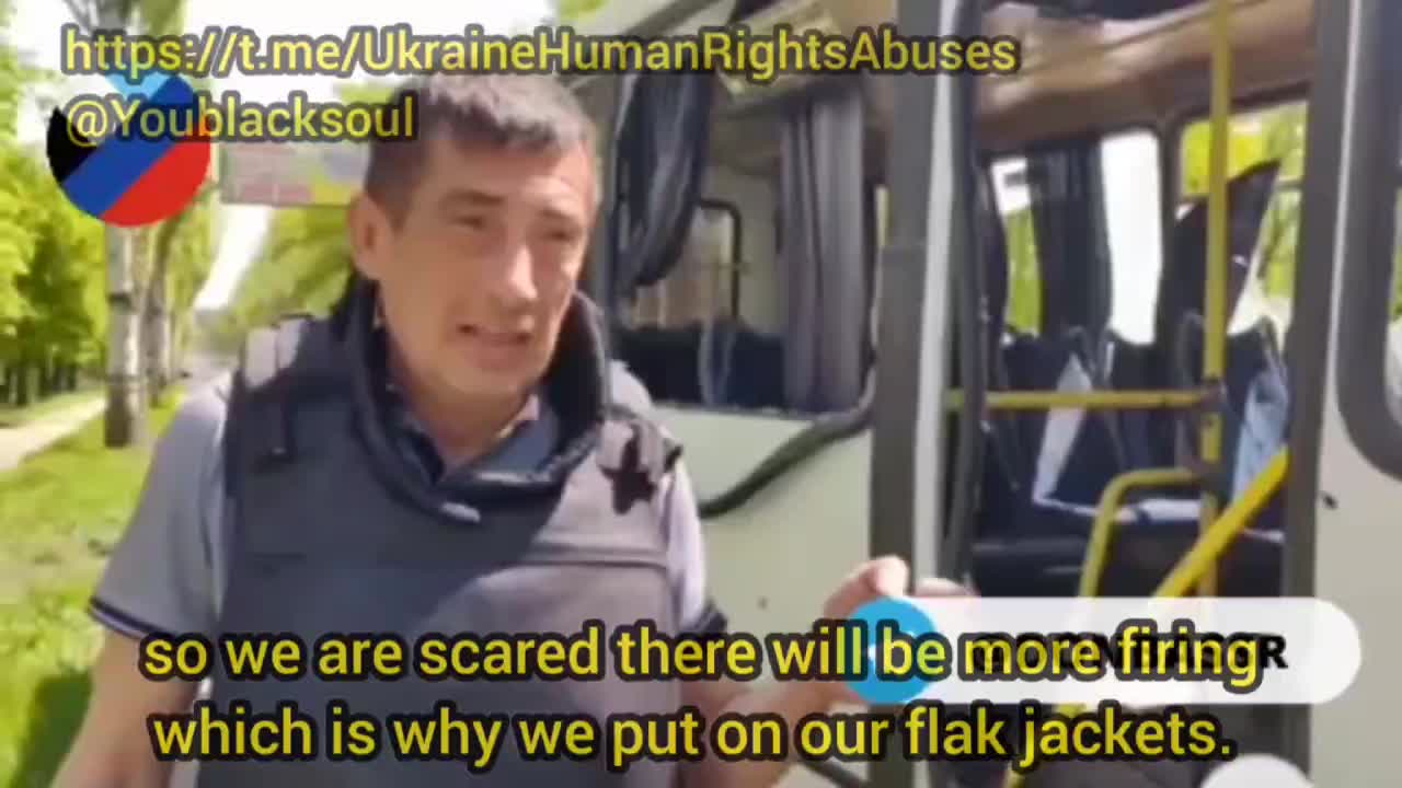 Consequences of the shelling of bus number 58 in Donetsk