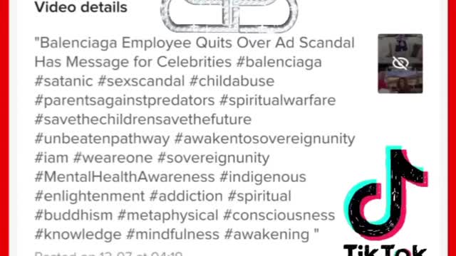 @tiktok Covering up for @balenciaga on their social media platform.