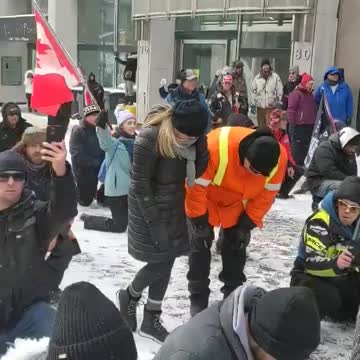 Protesters Kneel in Prayer and Ask for Strength in the Face of Government Tyranny