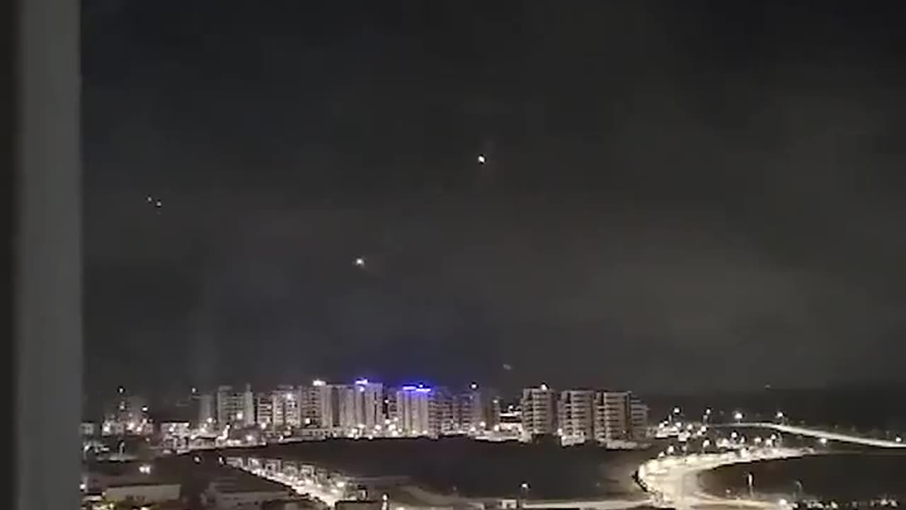 video is from Ashkelon, 35 miles south of Tel Aviv.