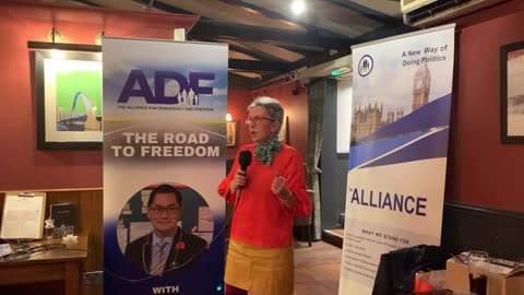 Dr Teck Khong in Glasgow Di McMillan Deputy Leader of the ADF Party