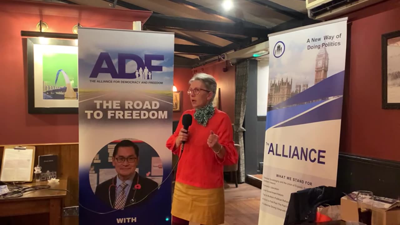 Dr Teck Khong in Glasgow Di McMillan Deputy Leader of the ADF Party
