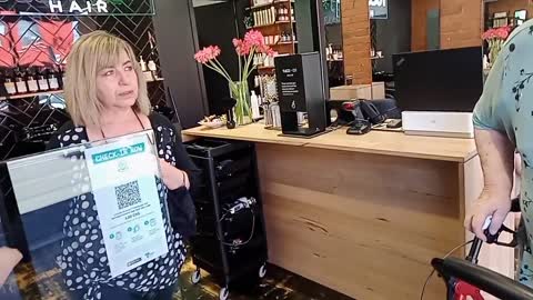 Unvaccinated Old Lady gets kicked out of Tucci Co Hair