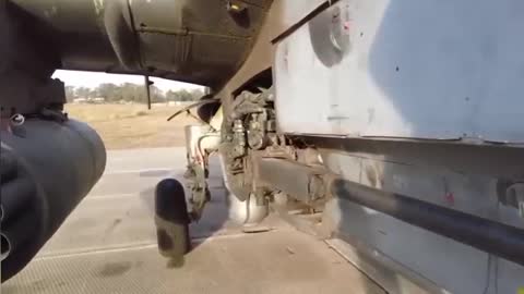 Russian Ka-52s firing on Ukrainian positions.