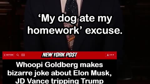Whoopi Goldberg Jokes about Musk, JD Vance Tripping Trump 'Down the Stairs’