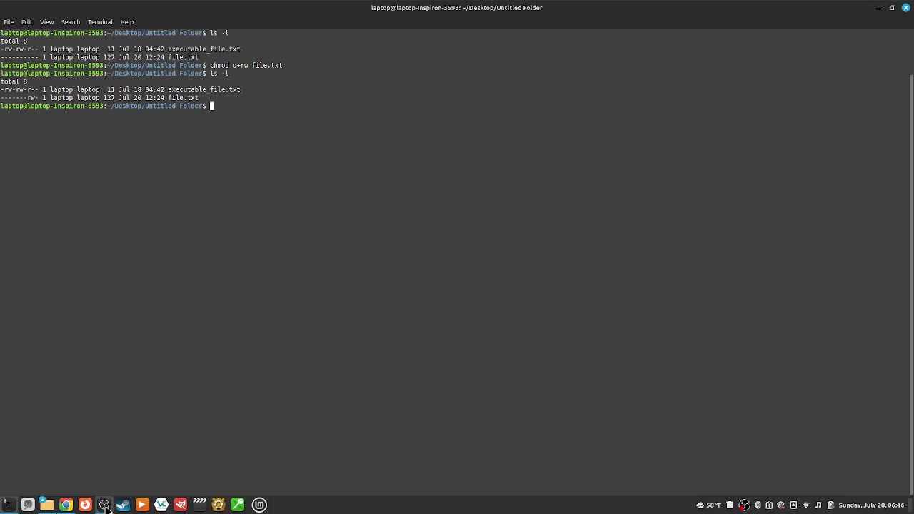 212_how to "add read and write permission to the other permission set" with "chmod"