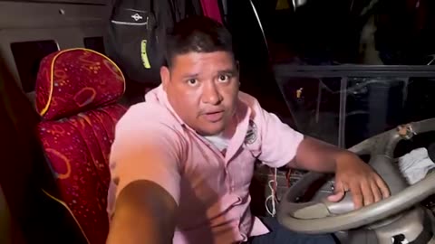 Late last night in Darién Gap Panama, I spotted a migrant bus transporting a bus full
