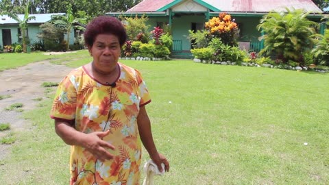 Viseisei Village (first landed village) in Fiji