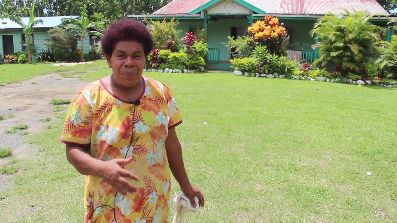 Viseisei Village (first landed village) in Fiji