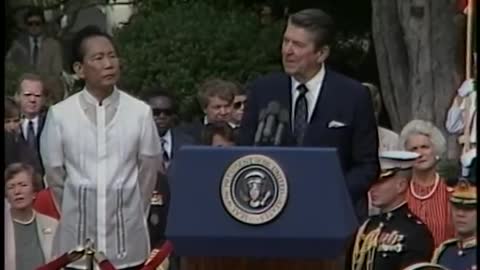 State Visit Philippines Arrival Ceremony for President Marcos on September 16 1982