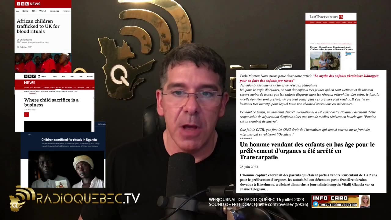 Extrait du WEBJOURNAL DE RADIO-QUÉBEC 16 juillet 2023 - SOUND OF FREEDOM: Quelle controverse? -Taire