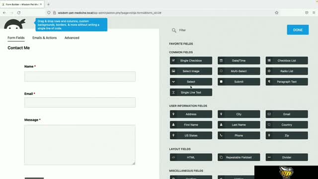 Create a contact page